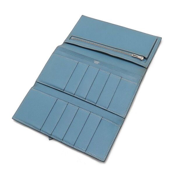 Hermès Béarn Blue Leather Wallet  (Pre-Owned) - Picture 6 of 10